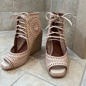 Jeffrey Campbell Rayos Perforated Wedge Sandal